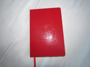 A journal -- embossed D23 design on cover is hard to make out in this photo.   I'll be taking notes in this all weekend.